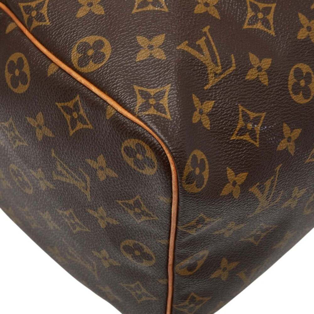 LOUIS VUITTON Authentic Brown Monogram Leather Speedy 40 Boston Bag - Picture 5 of 12